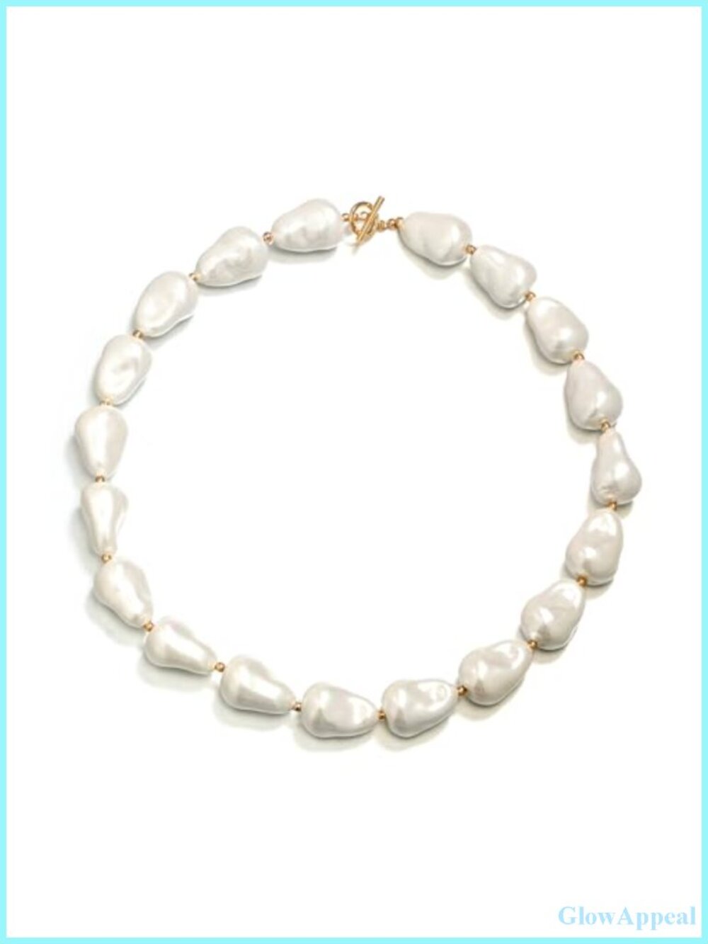 Baroque Simulated Pearl Choker Necklace Women Chunky Statement Jewelry Gift